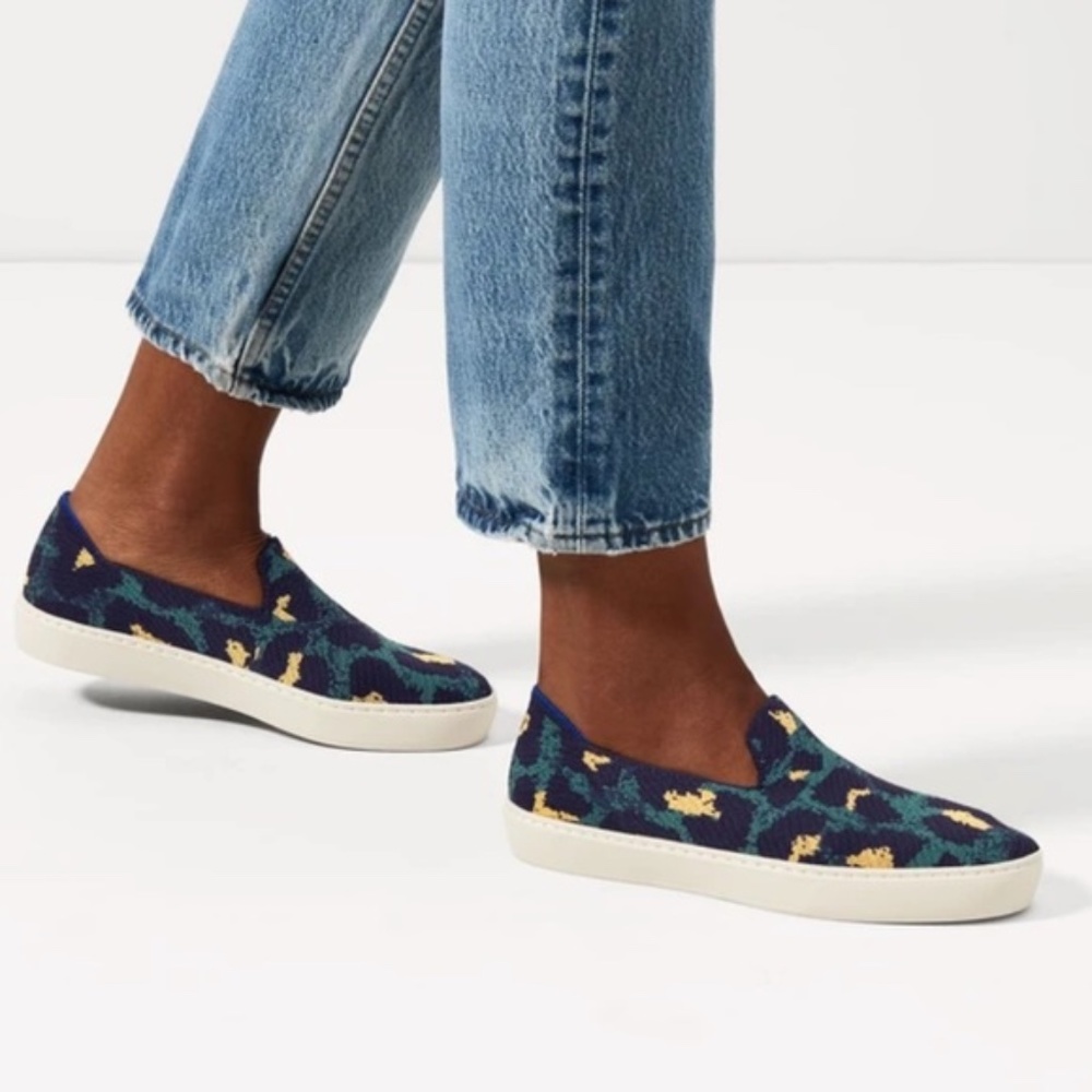 Rothy's Blue Spot Sneakers, Size 7.5
